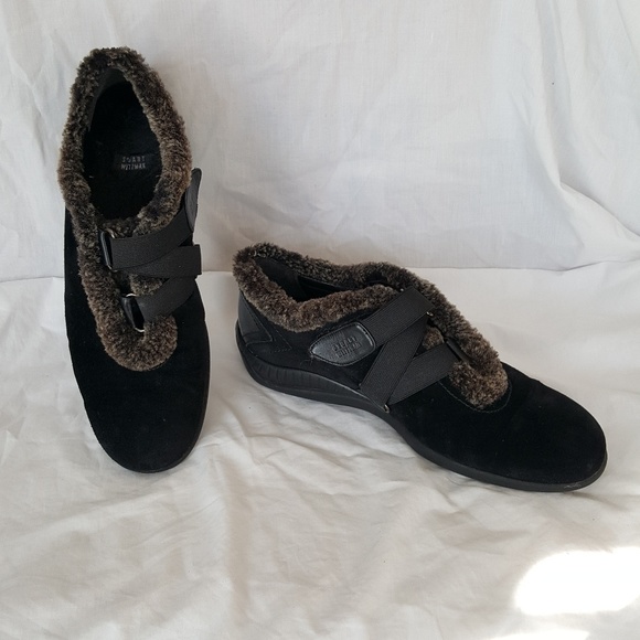 STUART WEITZMAN Suede Fleece Lined Shoes - Picture 1 of 8